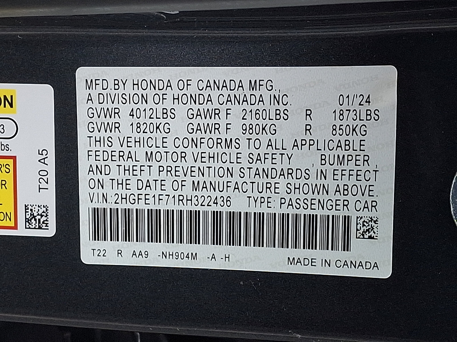 Certified 2024 Honda Civic EX image 29