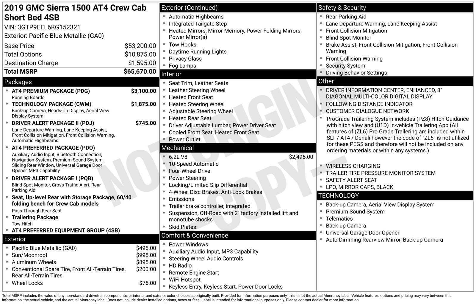 Used 2019 GMC Sierra 1500 AT4 w/ AT4 Premium Package AWD/4WD image 4