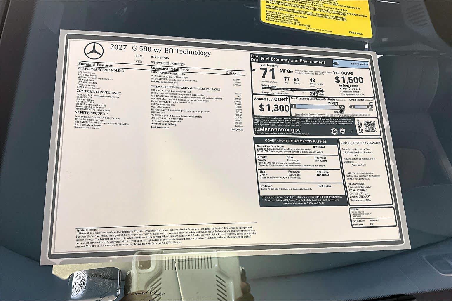 New 2027 Mercedes-Benz G 580 e image 16
