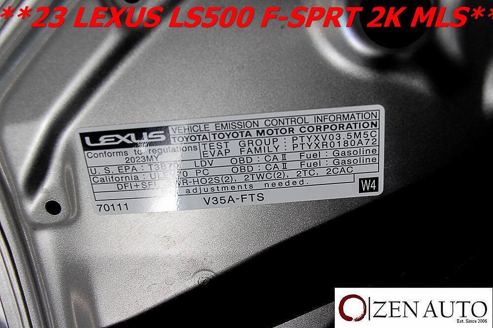 Used 2023 Lexus LS 500 F Sport w/ Cold Weather Package (CK) RWD image 64