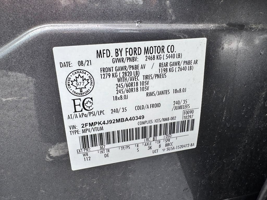 Certified 2021 Ford Edge SEL AWD/4WD image 46