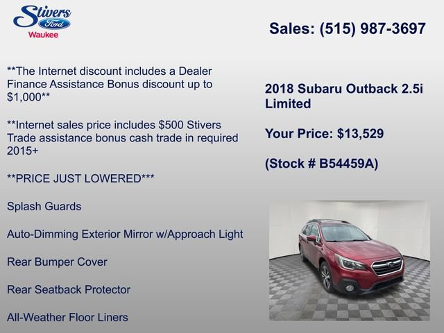Used 2018 Subaru Outback 2.5i Limited w/ Popular Package #2 image 15