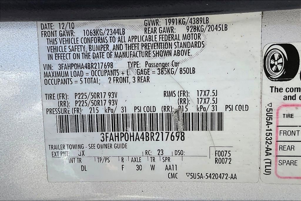 Used 2011 Ford Fusion SE w/ 201A Rapid Spec Order Code image 30