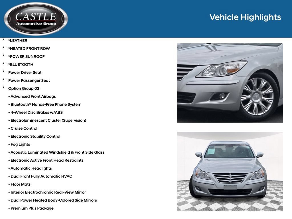 Used 2009 Hyundai Genesis 3.8 w/ Premium Plus Pkg 3 RWD image 3