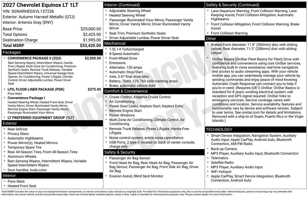 New 2027 Chevrolet Equinox LT w/ Convenience Package II FWD image 18