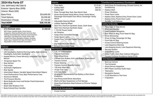 Used 2024 Kia Forte GT w/ GT2 Package image 35