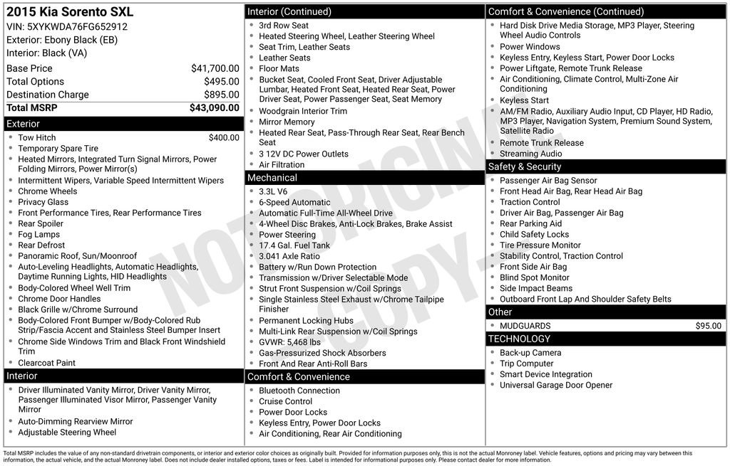 Used 2015 Kia Sorento SX image 30