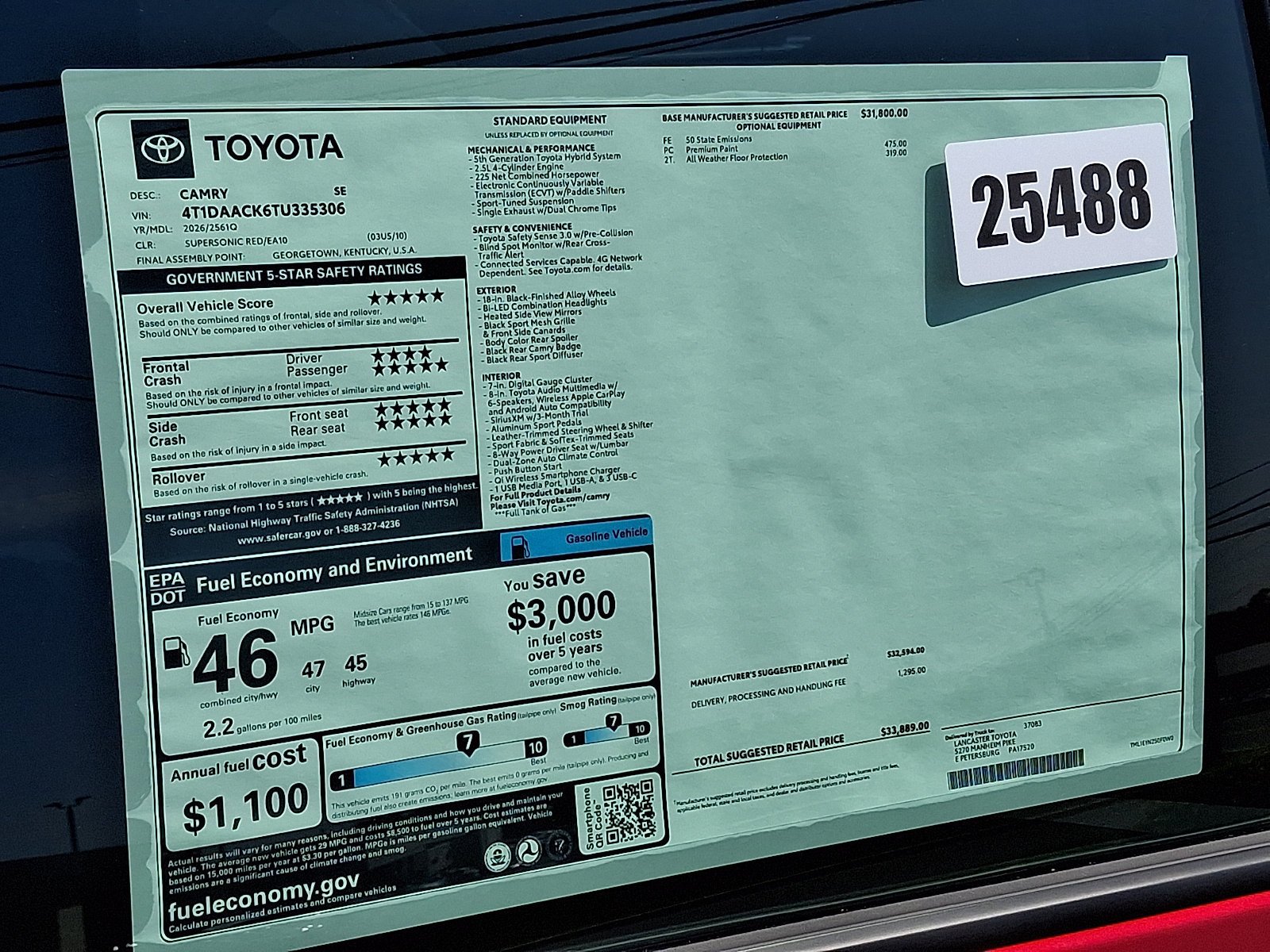 New 2026 Toyota Camry SE FWD image 7
