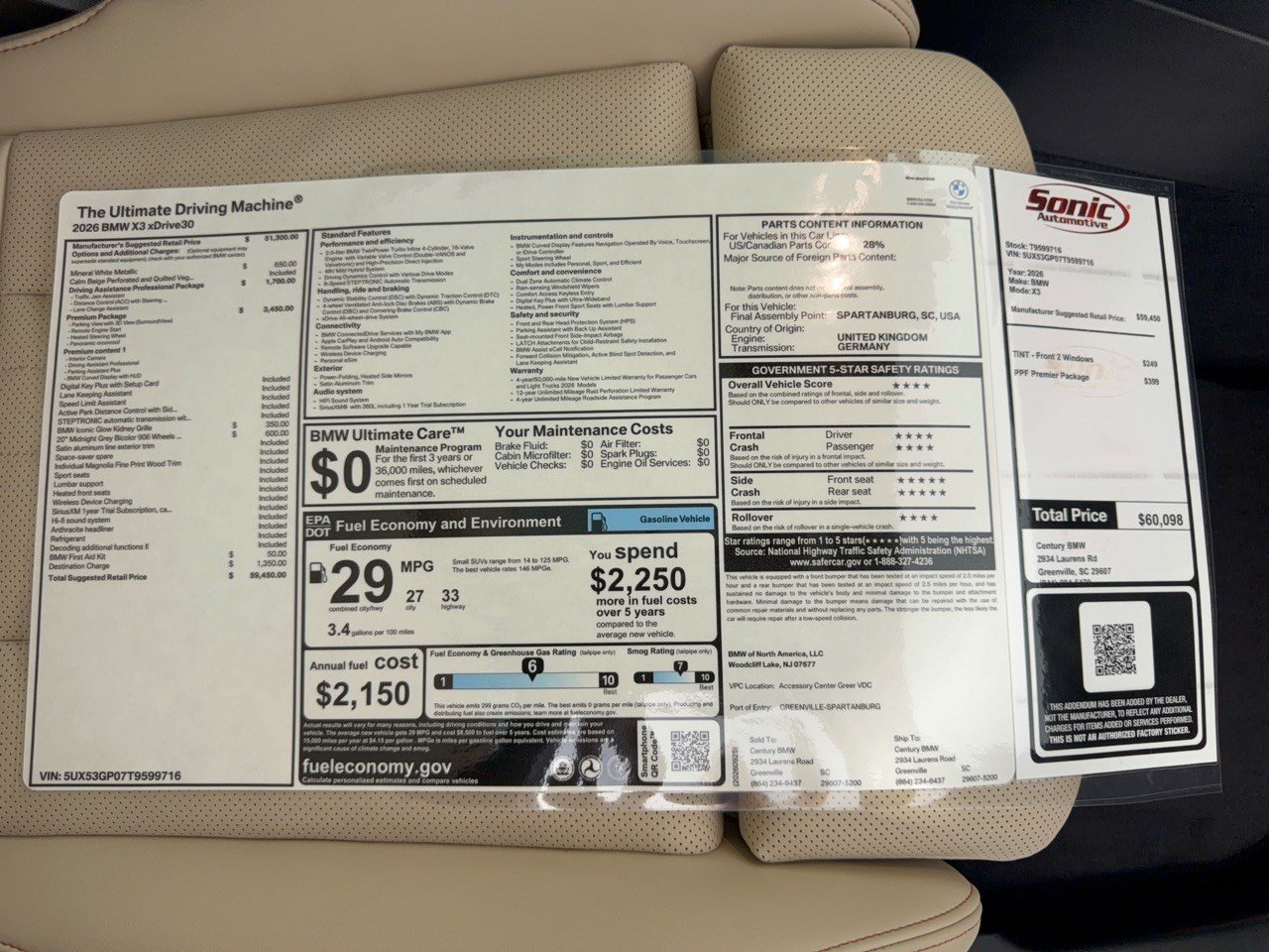 New 2026 BMW X3 xDrive30i w/ Premium Package AWD/4WD image 31