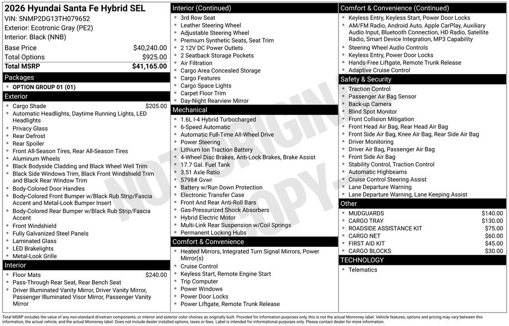 New 2026 Hyundai Santa Fe SEL image 43