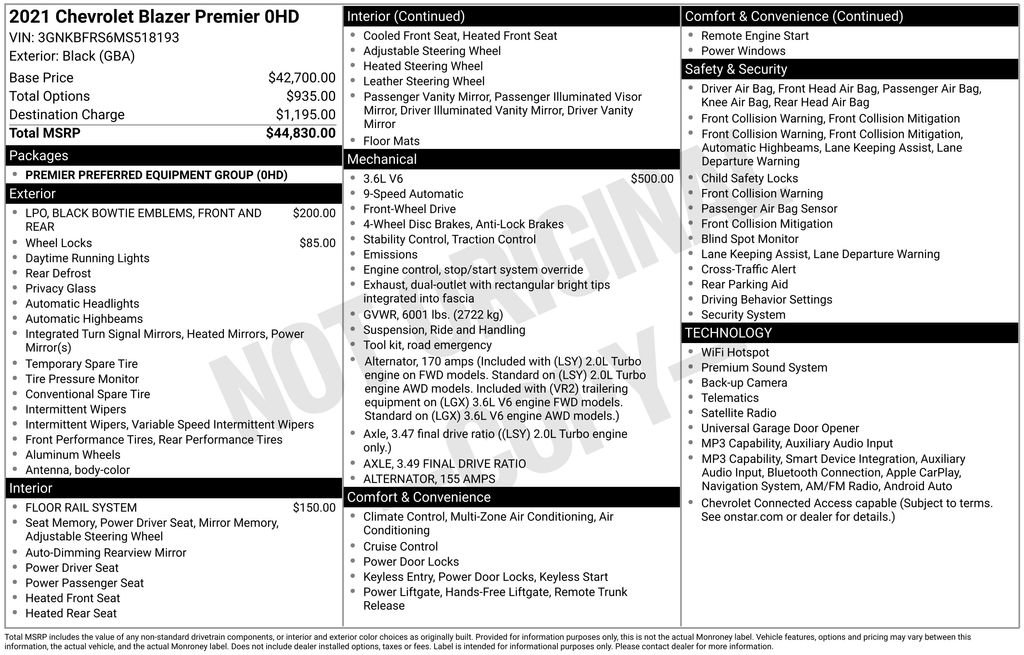Used 2021 Chevrolet Blazer Premier FWD image 3