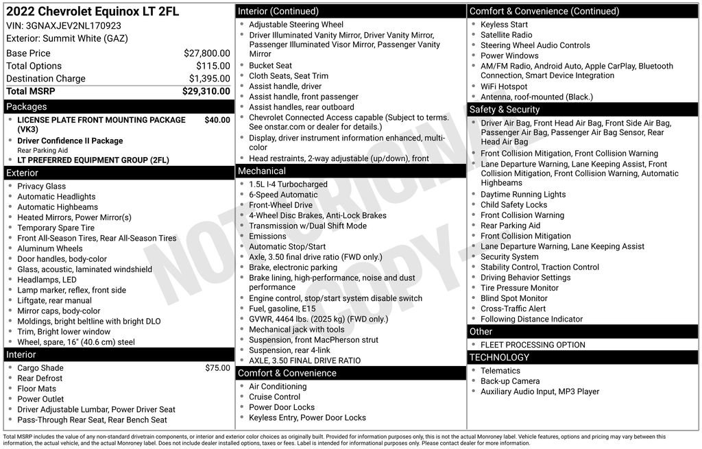 Used 2022 Chevrolet Equinox LT FWD image 25