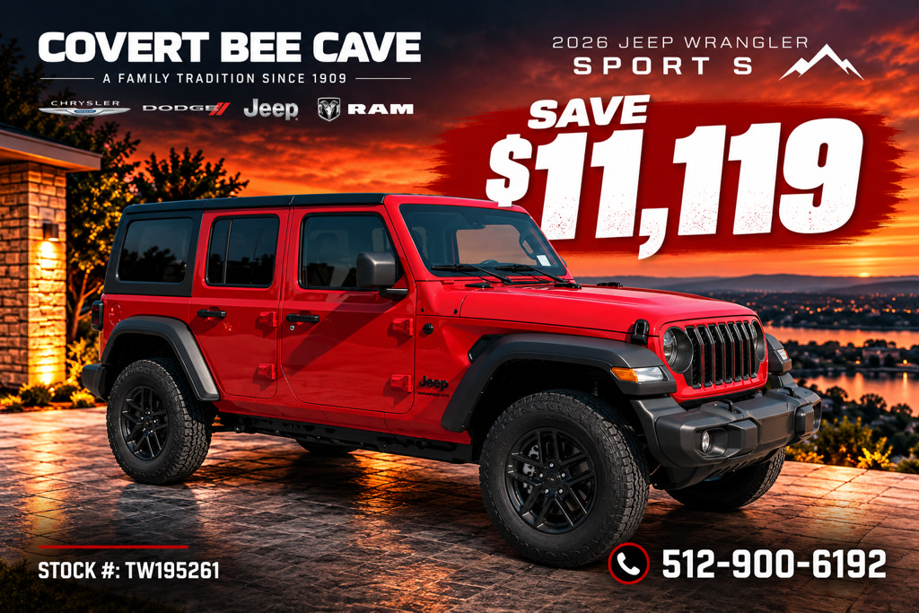 New 2026 Jeep Wrangler Unlimited Sport AWD/4WD 360° Tour