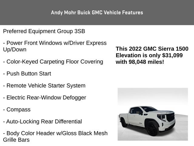 Used 2022 GMC Sierra 1500 Elevation w/ X31 Off-Road Package AWD/4WD image 12