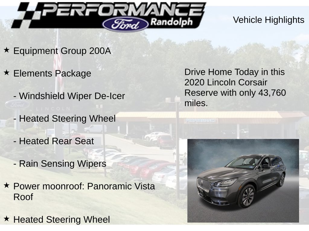 Certified 2020 Lincoln Corsair Reserve w/ Elements Package AWD/4WD image 7
