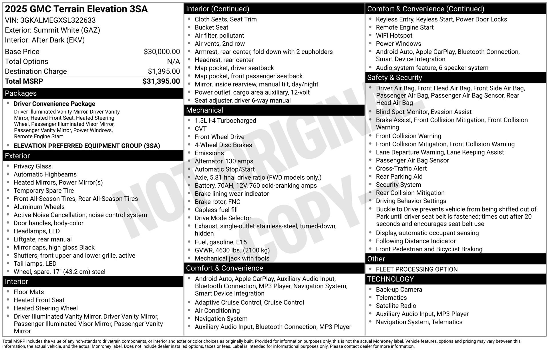 Used 2025 GMC Terrain Elevation FWD image 31