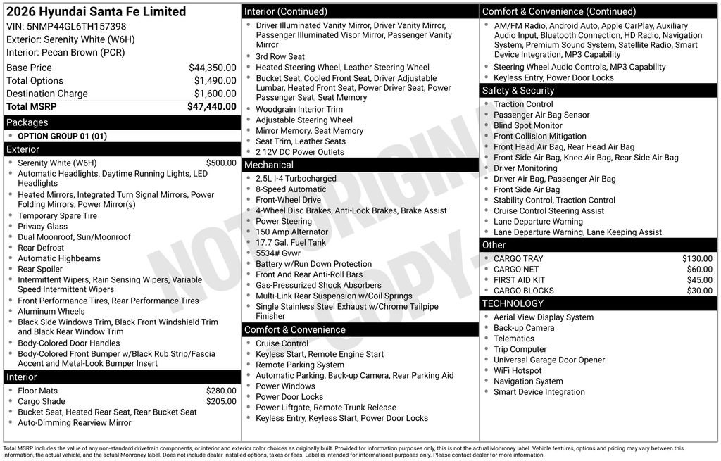 New 2026 Hyundai Santa Fe Limited image 6