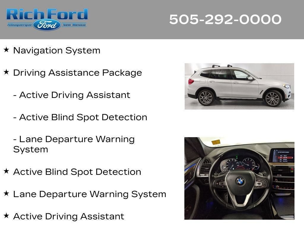 Used 2019 BMW X3 sDrive30i w/ Driving Assistance Package RWD image 11