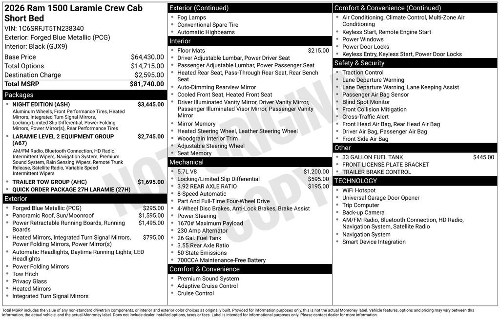 New 2026 RAM 1500 Laramie w/ Night Edition image 41