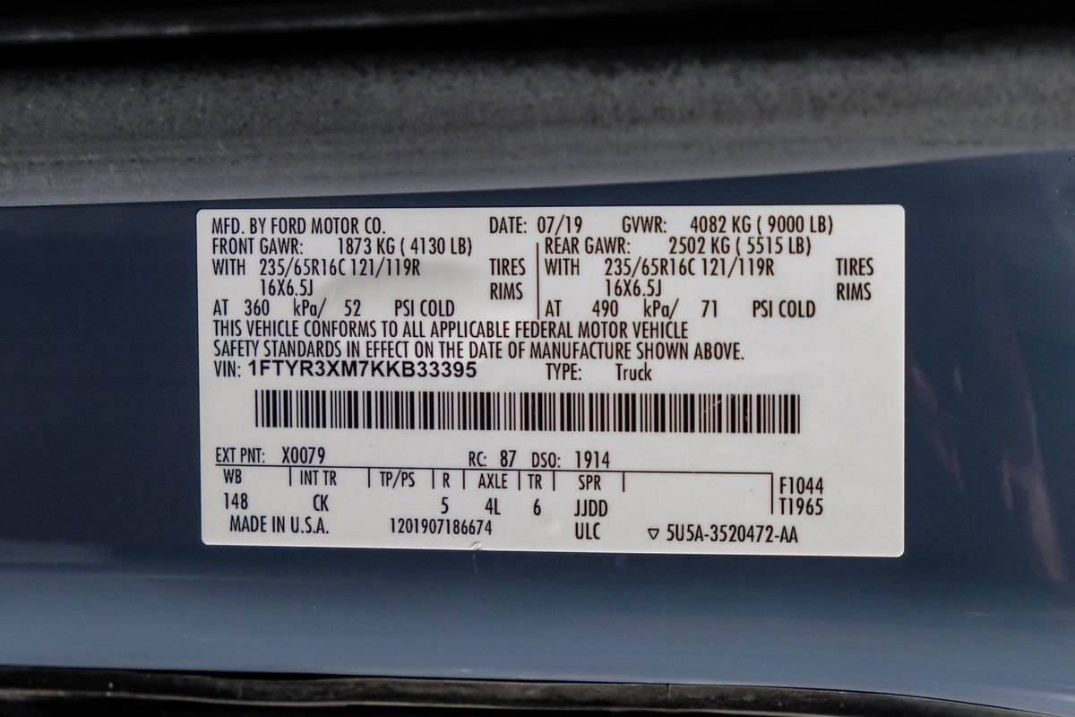 Used 2019 Ford Transit 250 148 High Roof Extended image 48