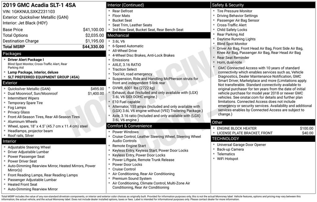 Used 2019 GMC Acadia SLT image 44