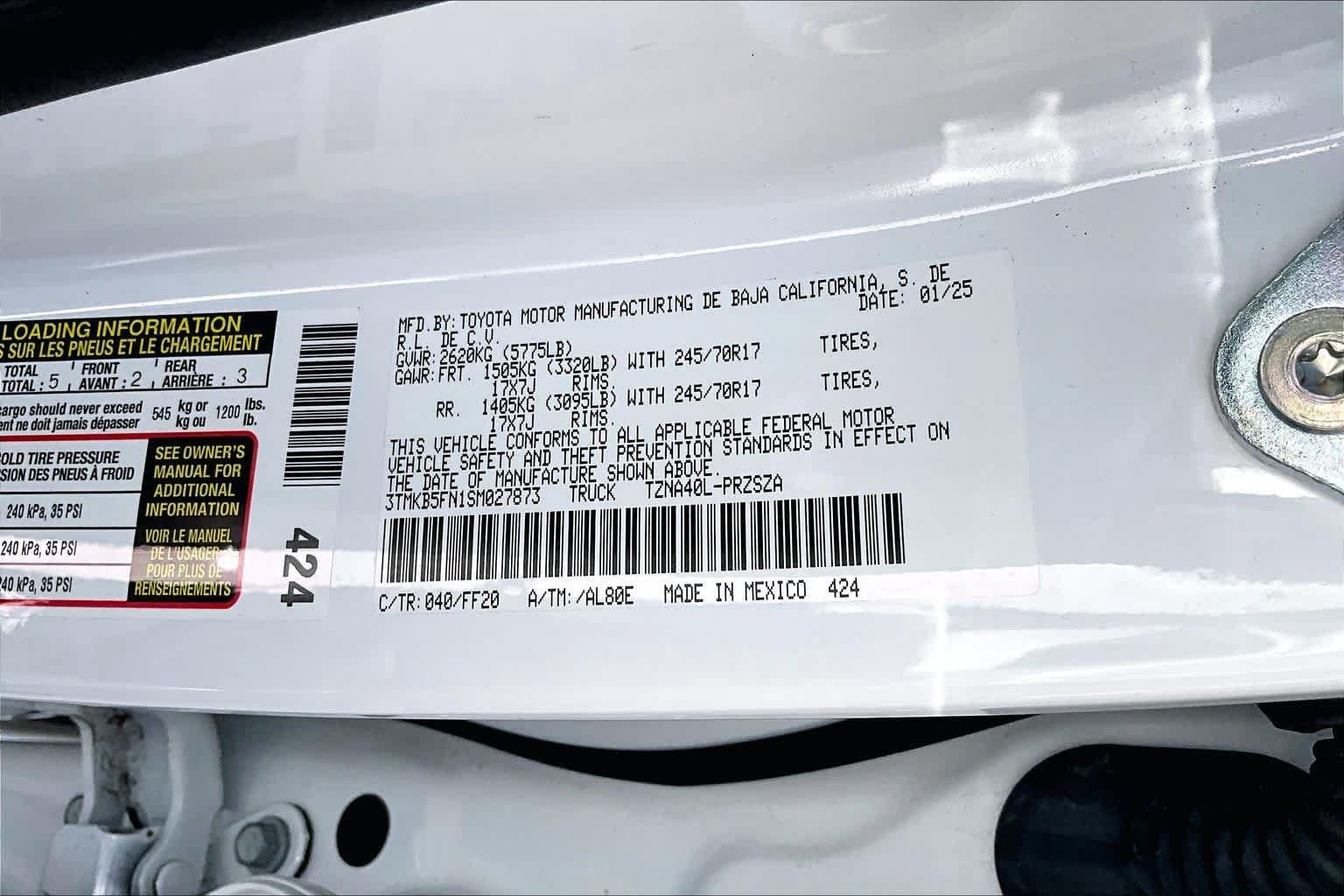 Used 2025 Toyota Tacoma SR5 RWD image 34