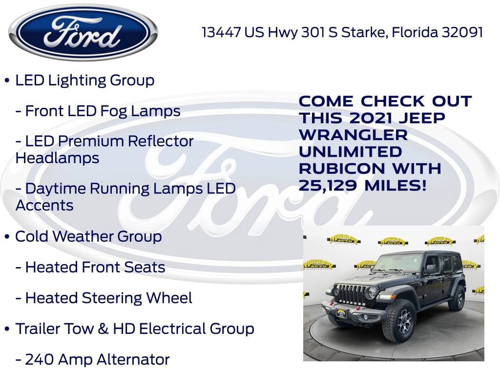 Used 2021 Jeep Wrangler Unlimited Rubicon AWD/4WD image 22