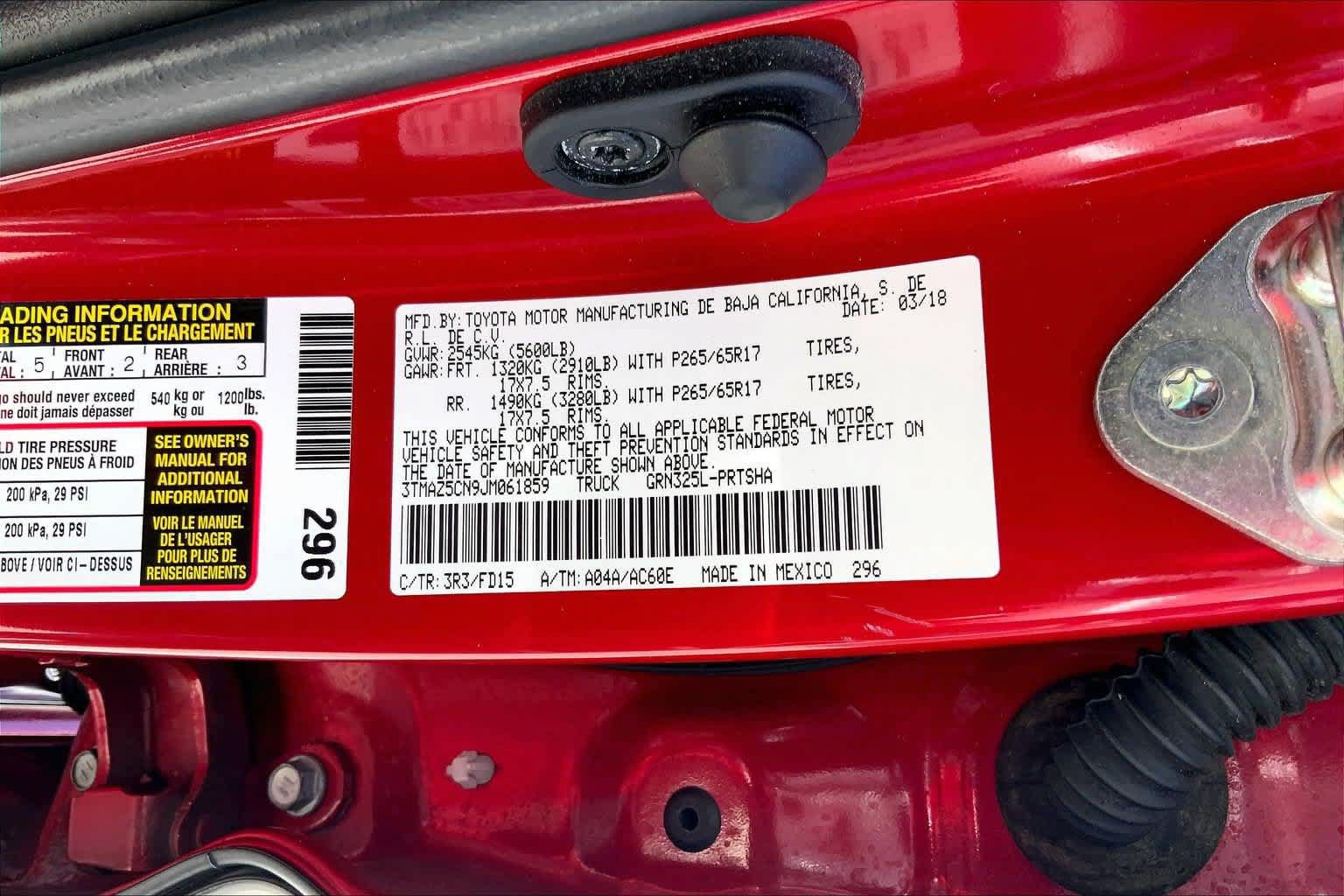 Used 2018 Toyota Tacoma TRD Sport RWD image 20
