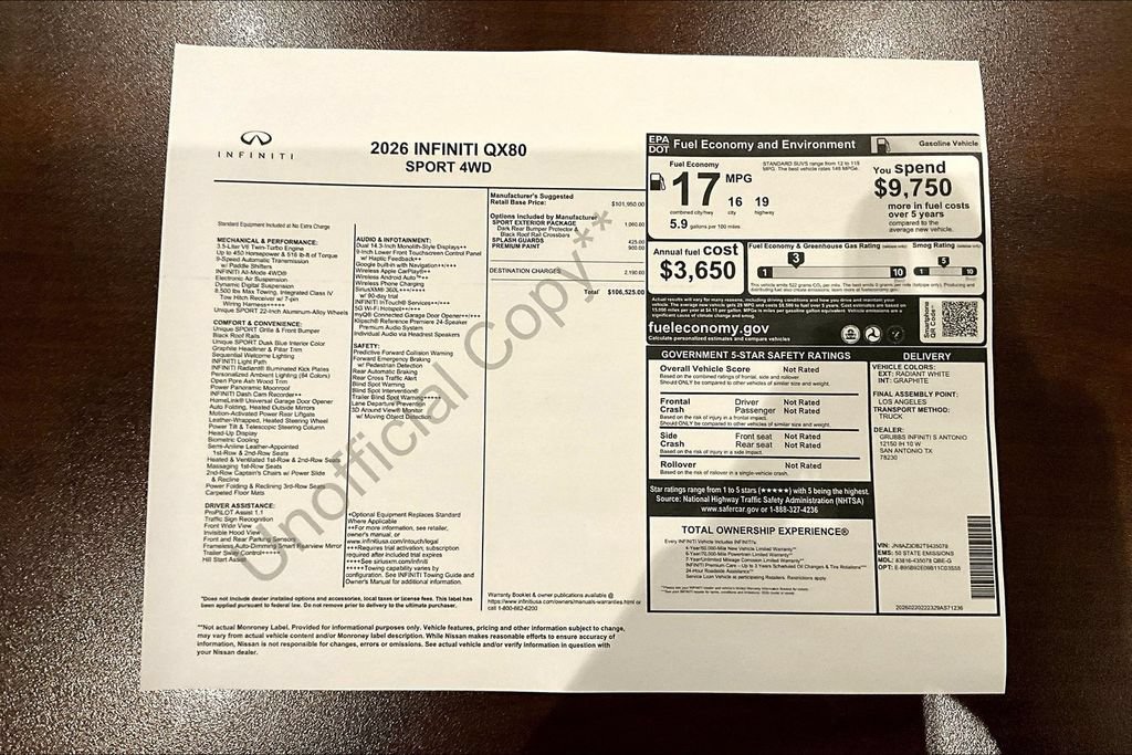 Used 2026 INFINITI QX80 4WD w/ Sport Exterior Package image 33