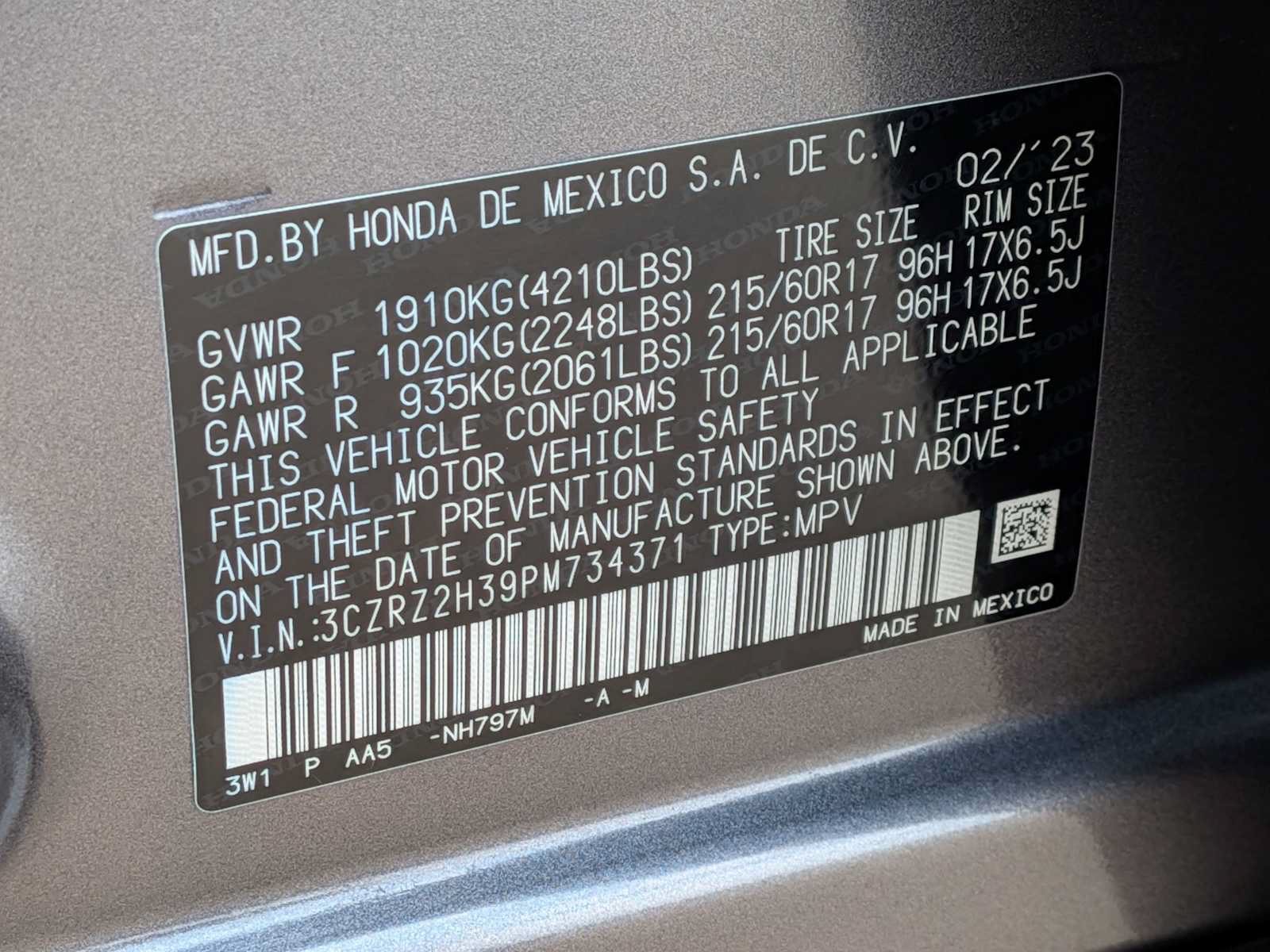 Certified 2023 Honda HR-V LX image 31