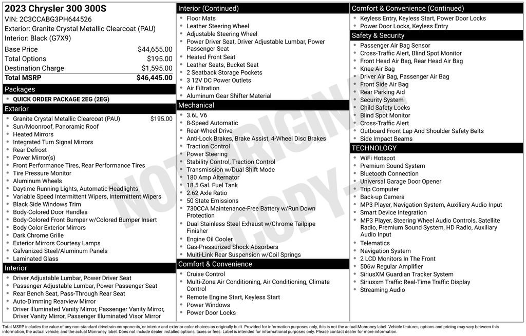 Used 2023 Chrysler 300 S RWD image 17