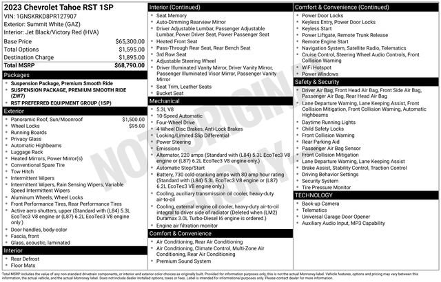 Used 2023 Chevrolet Tahoe RST AWD/4WD image 24