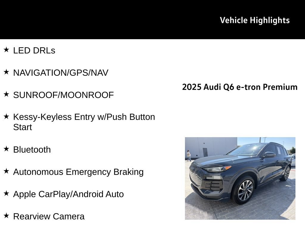 Used 2025 Audi Q6 e-tron Premium w/ Convenience Package AWD/4WD image 26