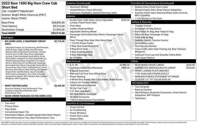 Used 2022 RAM 1500 Big Horn AWD/4WD image 19