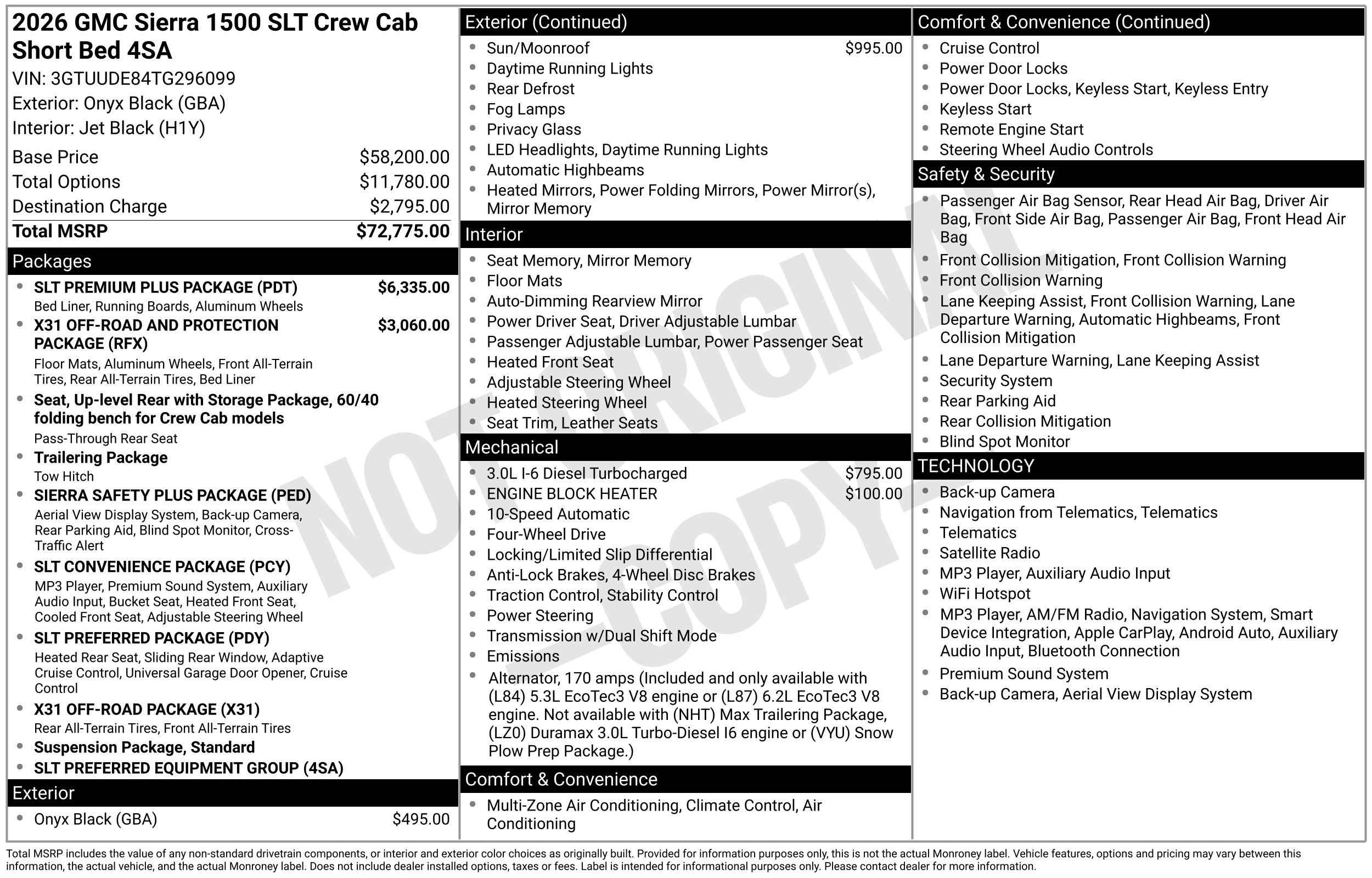 New 2026 GMC Sierra 1500 SLT w/ SLT Premium Plus Package AWD/4WD image 3