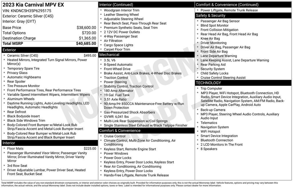 Used 2023 Kia Carnival EX FWD image 32