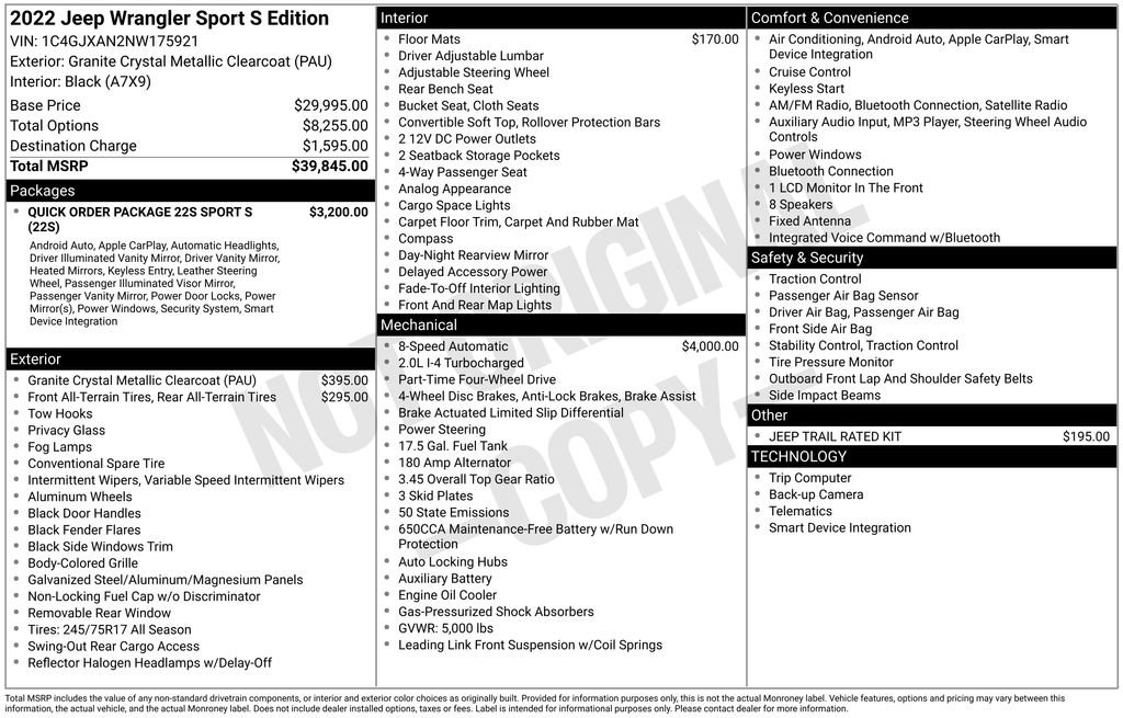 Certified 2022 Jeep Wrangler Sport S image 41