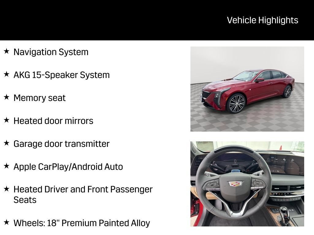 New 2026 Cadillac CT5 Premium Luxury w/ Technology Package AWD/4WD image 7