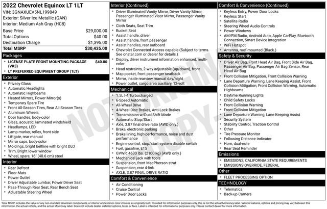 Used 2022 Chevrolet Equinox LT image 31