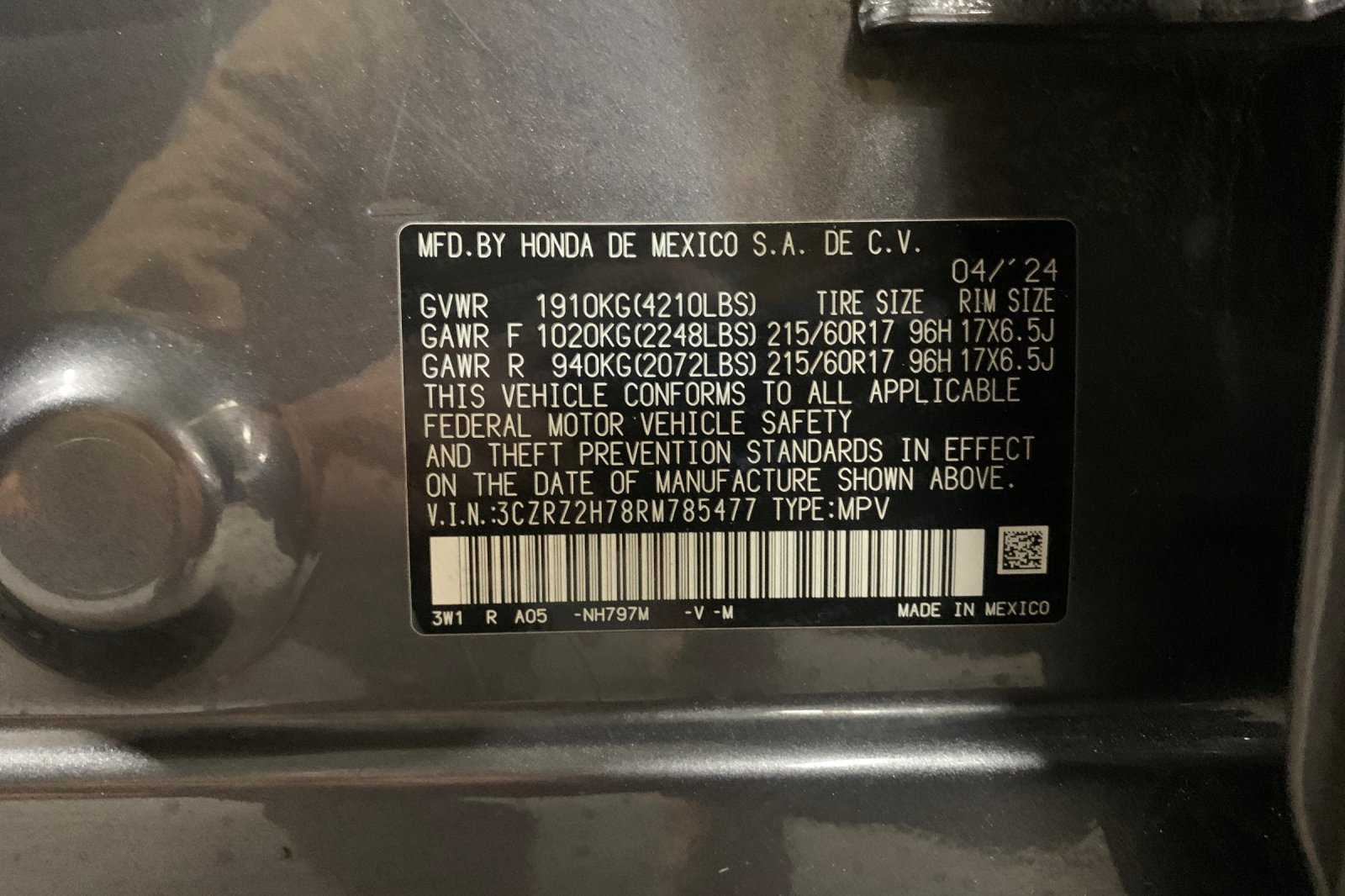 Certified 2024 Honda HR-V EX-L image 33