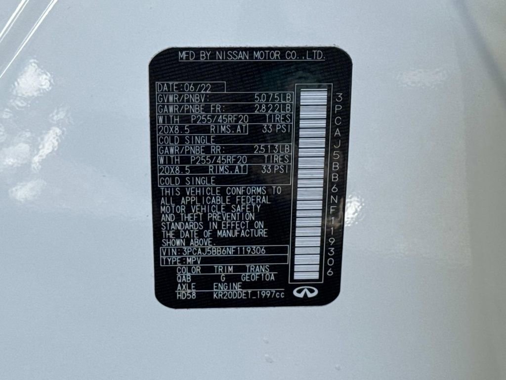 Certified 2022 INFINITI QX50 Luxe w/ Appearance Package image 30