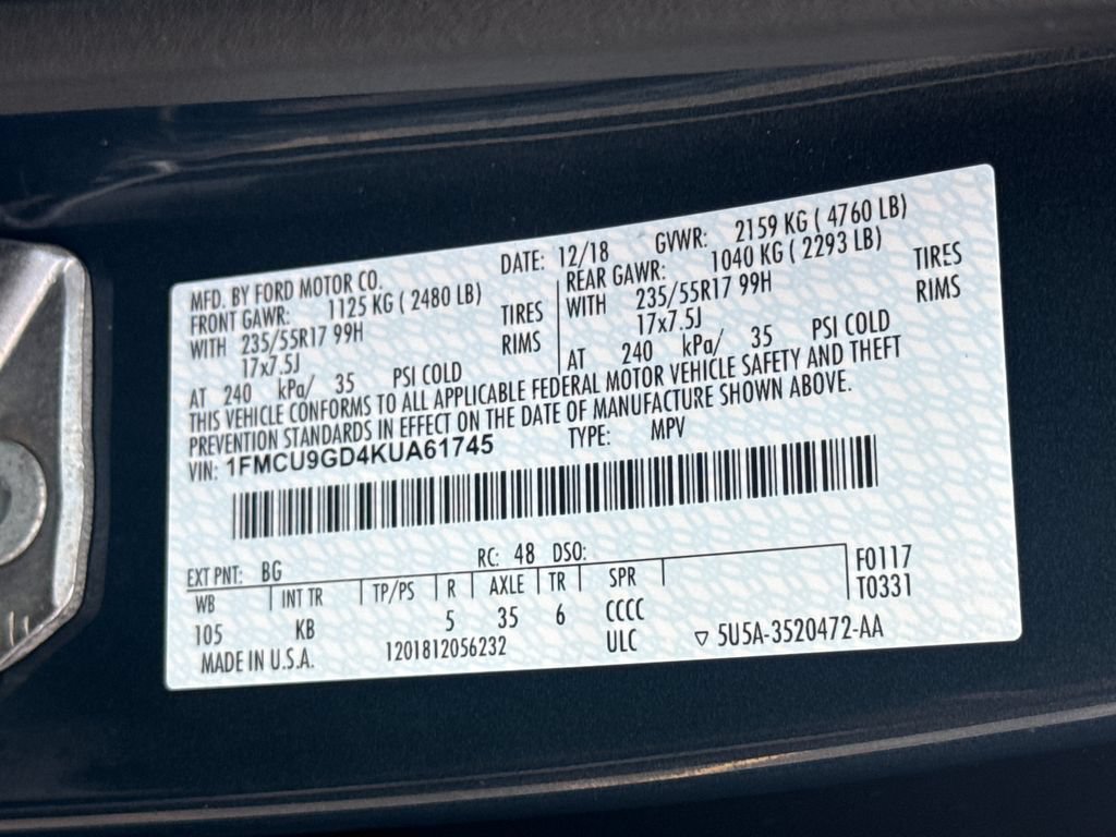 Used 2019 Ford Escape SE AWD/4WD image 23