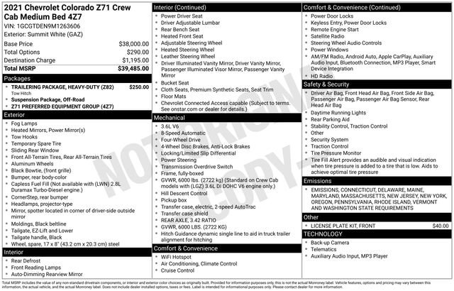 Certified 2021 Chevrolet Colorado Z71 image 5