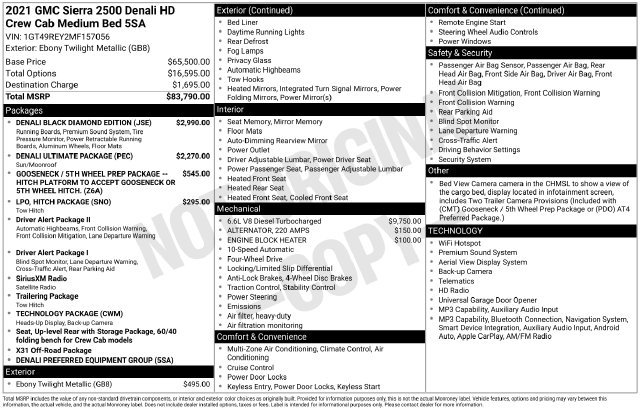 Certified 2021 GMC Sierra 2500 Denali w/ Denali Black Diamond Edition AWD/4WD image 6