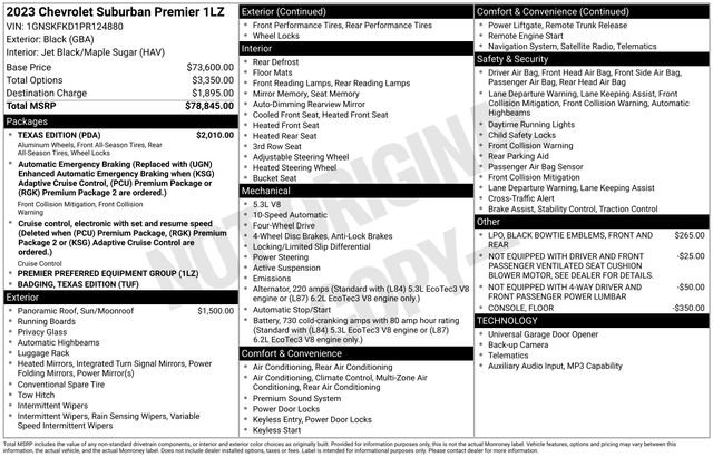 Used 2023 Chevrolet Suburban Premier w/ Texas Edition image 27