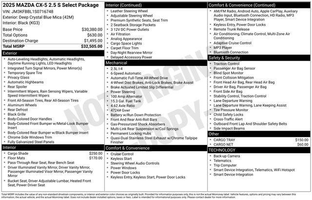 Certified 2025 MAZDA CX-5 AWD 2.5 S w/ Select Package image 6