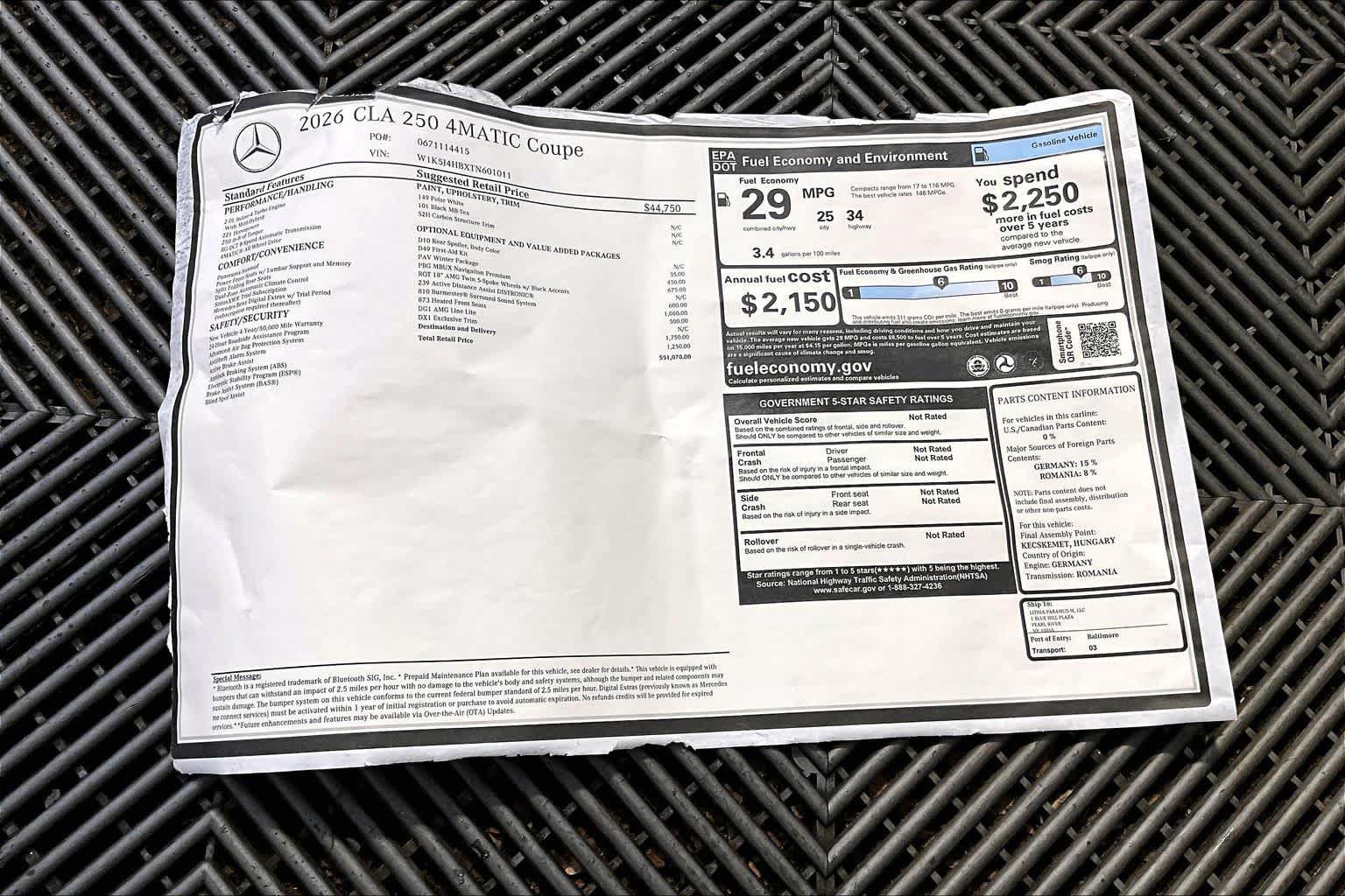 New 2026 Mercedes-Benz CLA 250 4MATIC image 18