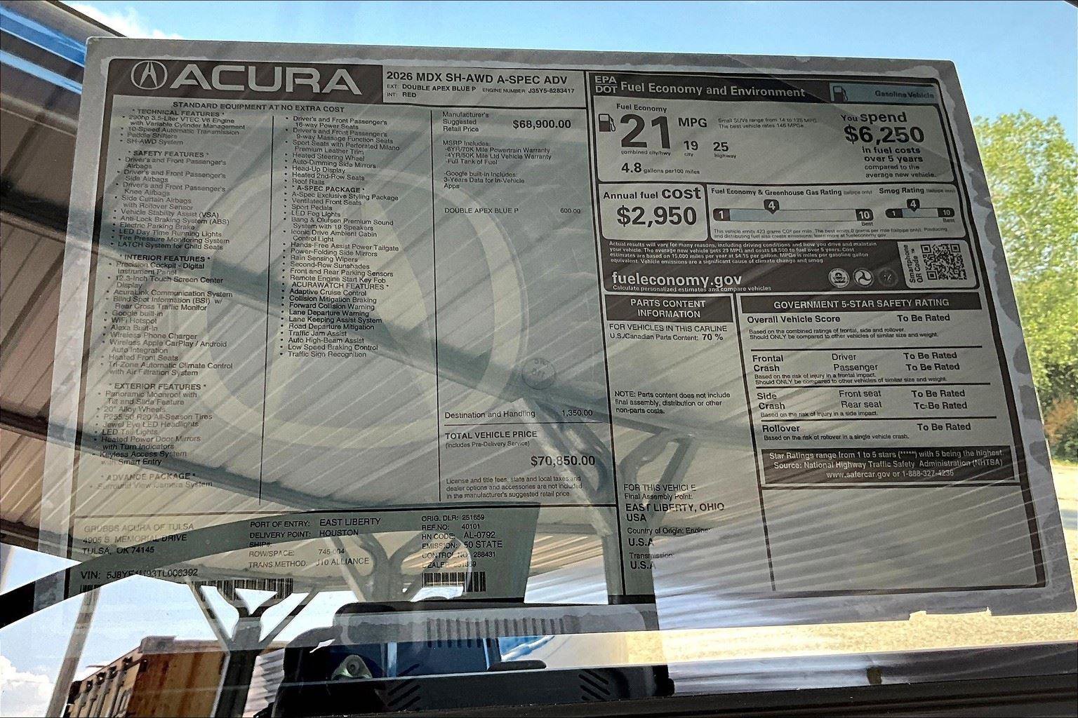 New 2026 Acura MDX A-Spec image 30