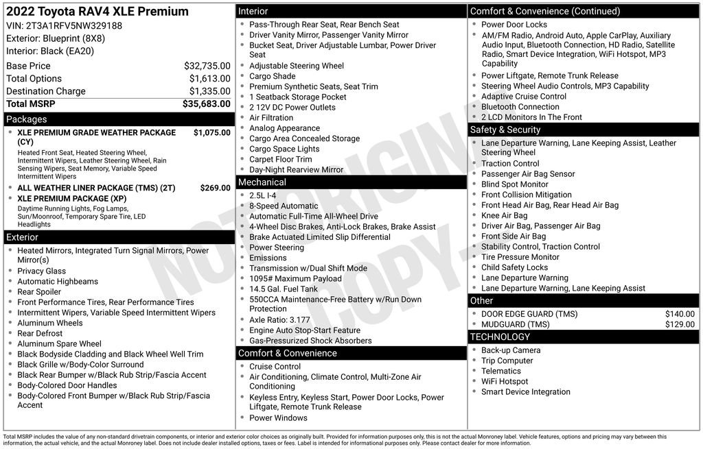 Certified 2022 Toyota RAV4 XLE Premium AWD/4WD image 32