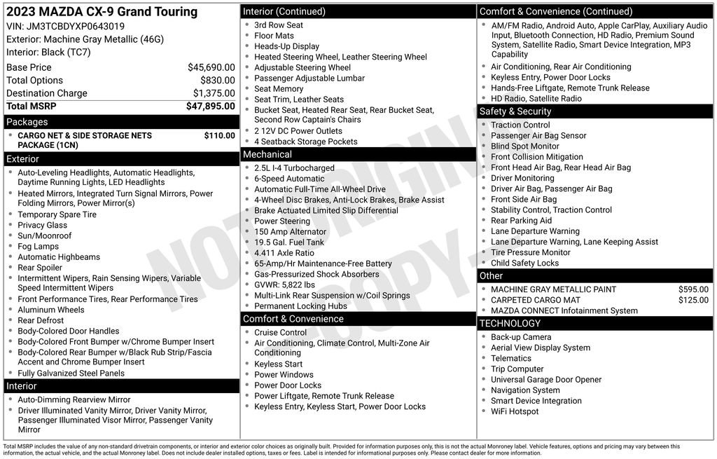Used 2023 MAZDA CX-9 Grand Touring image 7